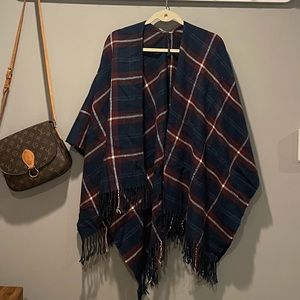 Plaid Poncho